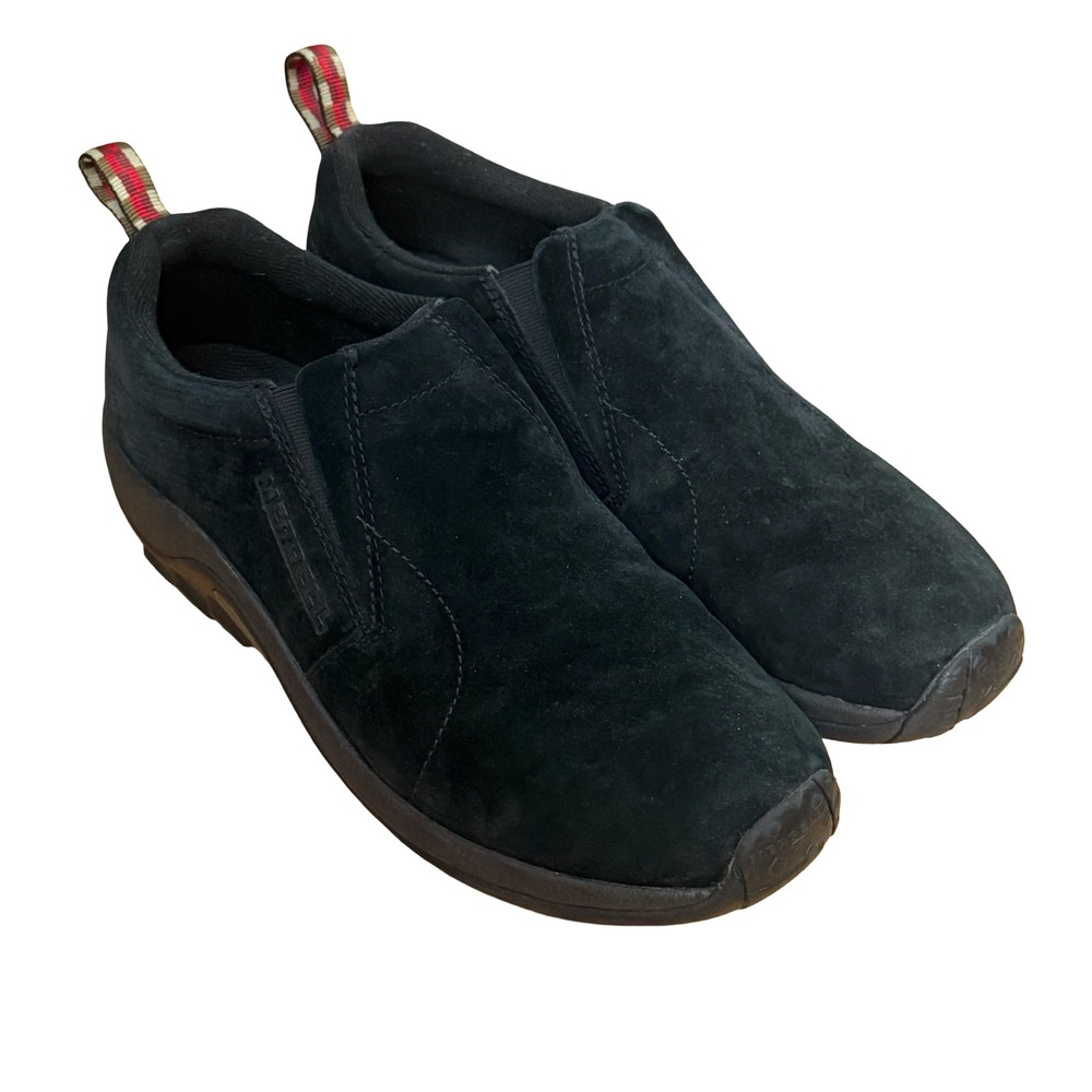 Merrell Jungle Moc Midnight Black Suede Slip On Mens Shoes 11.5 J60825